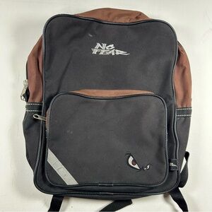 Vintage No Fear Backpack 1990's Skater Punk Grunge Embroidered RARE
